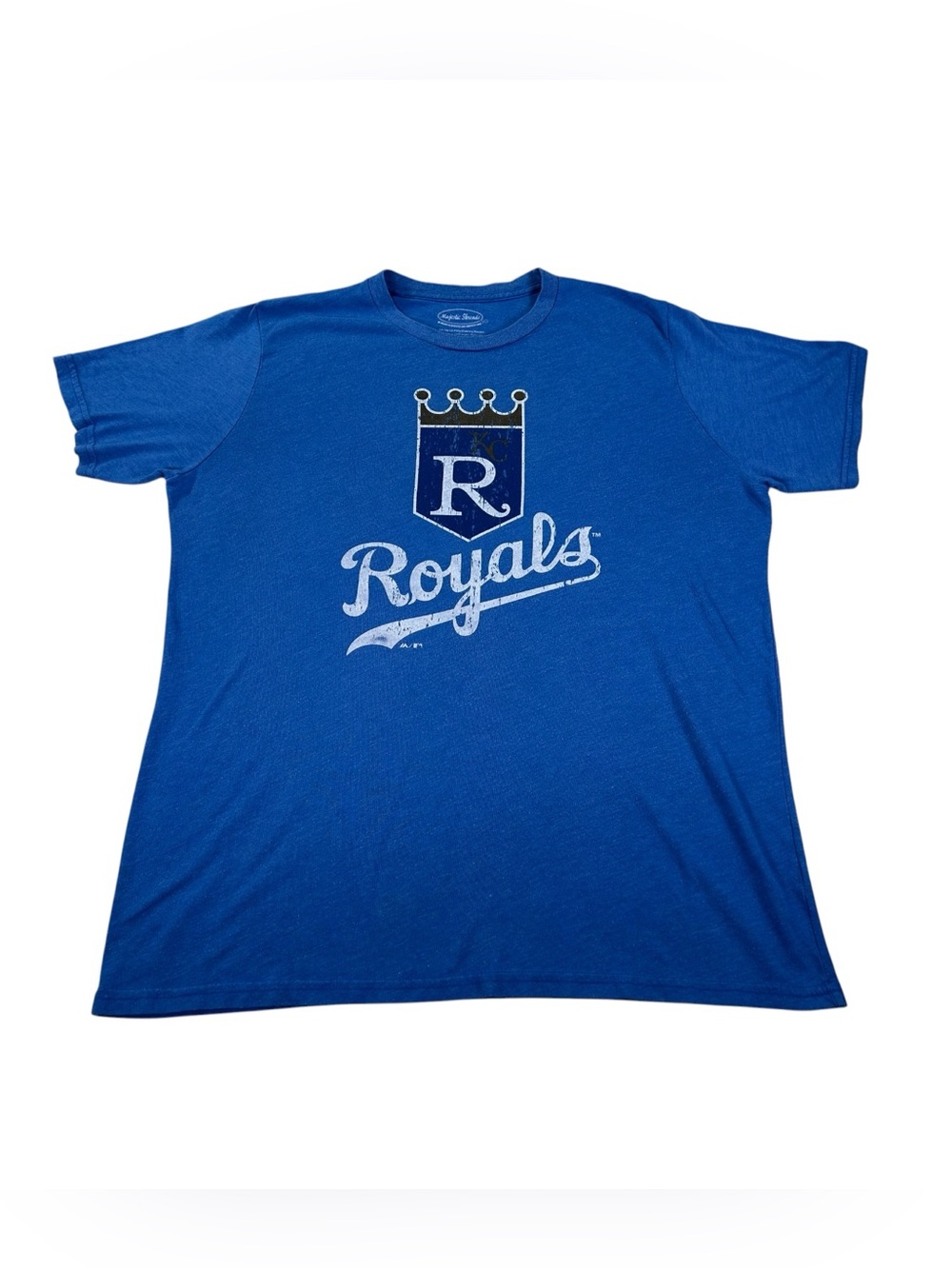 Majestic Threads Kansas City Royals The K Crown T-Shirt Men’s XL Blue MLB USA
